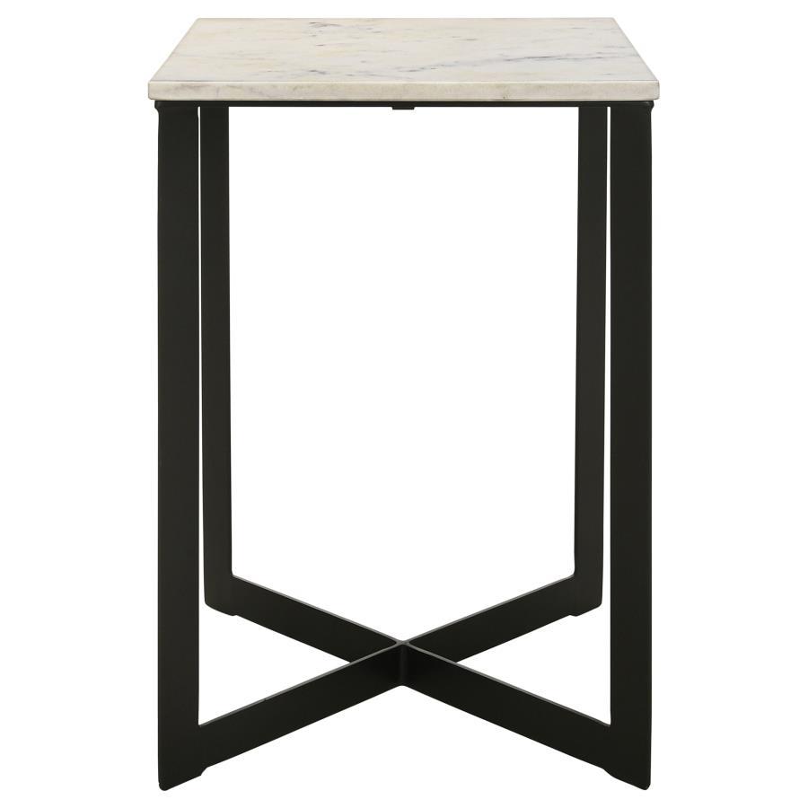 Tobin - Square Marble Top Table End Tables by Coaster Fine Furniture - Walls Furniture & Mattress