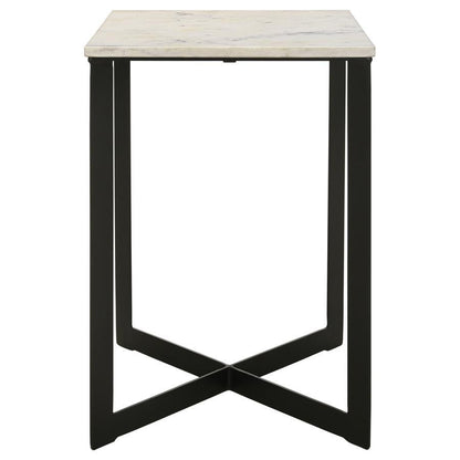 Tobin - Square Marble Top Table End Tables by Coaster Fine Furniture - Walls Furniture & Mattress