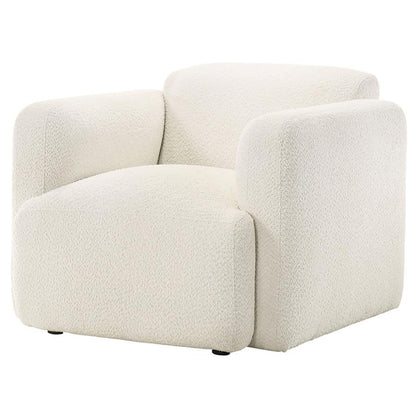 Dorset - Fabric Upholstered Round Track Arm Accent Chair Arm Chairs by Coaster Fine Furniture - Walls Furniture & Mattress