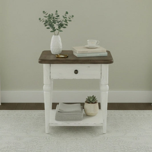 Turnberry Park - Rectangular End Table - White End Tables by Liberty Furniture - Walls Furniture & Mattress