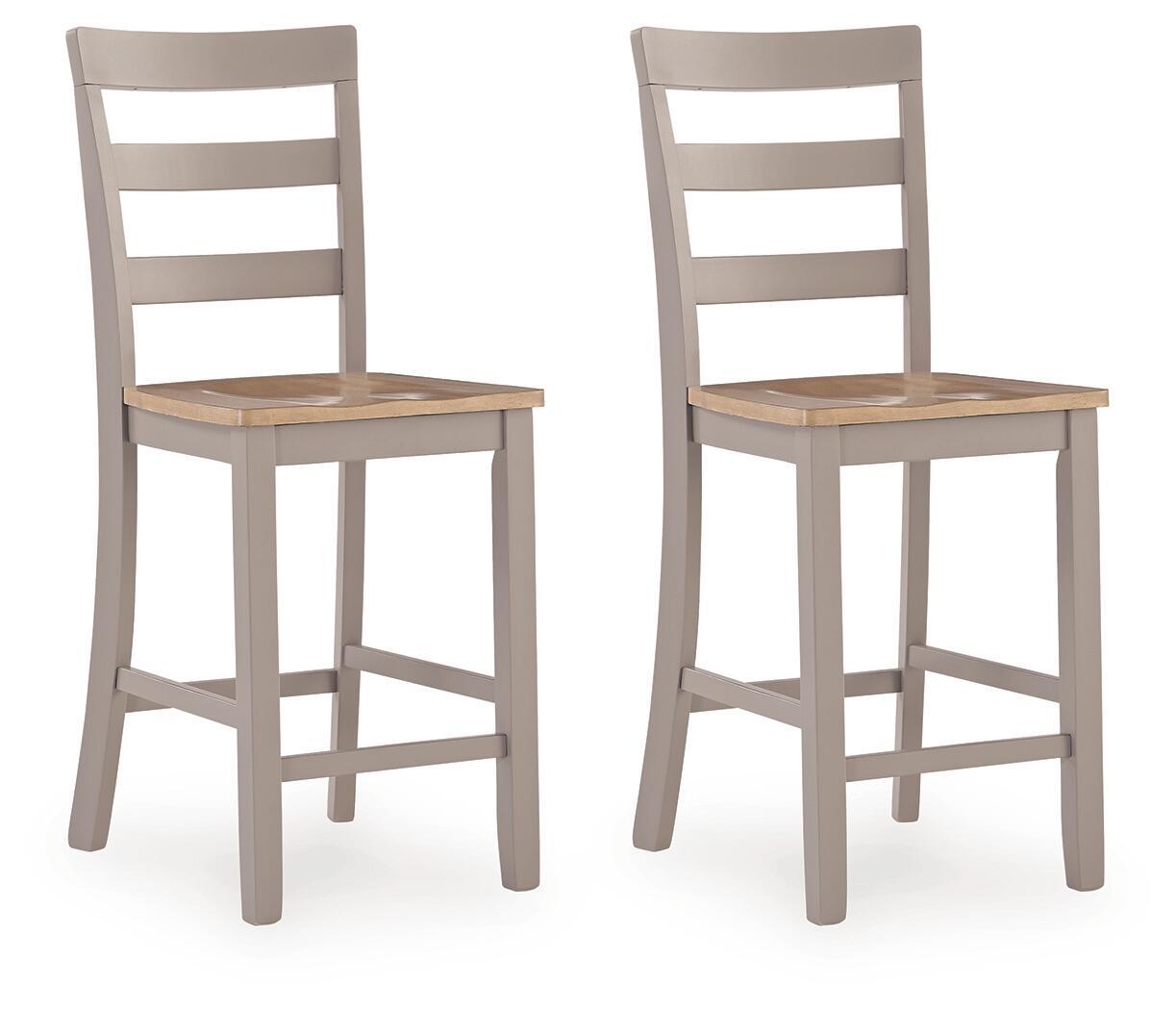 Harperfeld - Barstool (Set of 2) - Natural / Gray Stool Sets by Signature Design by Ashley® - Walls Furniture & Mattress