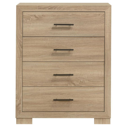 Arielle - 4 - Drawer Bedroom Chest Of Drawers - Light Oak Accent Chests by Coaster Fine Furniture - Walls Furniture & Mattress