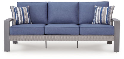 Half Moon Beach - Sofa With Cushion - Blue / Gray Sofas by Signature Design by Ashley® - Walls Furniture & Mattress