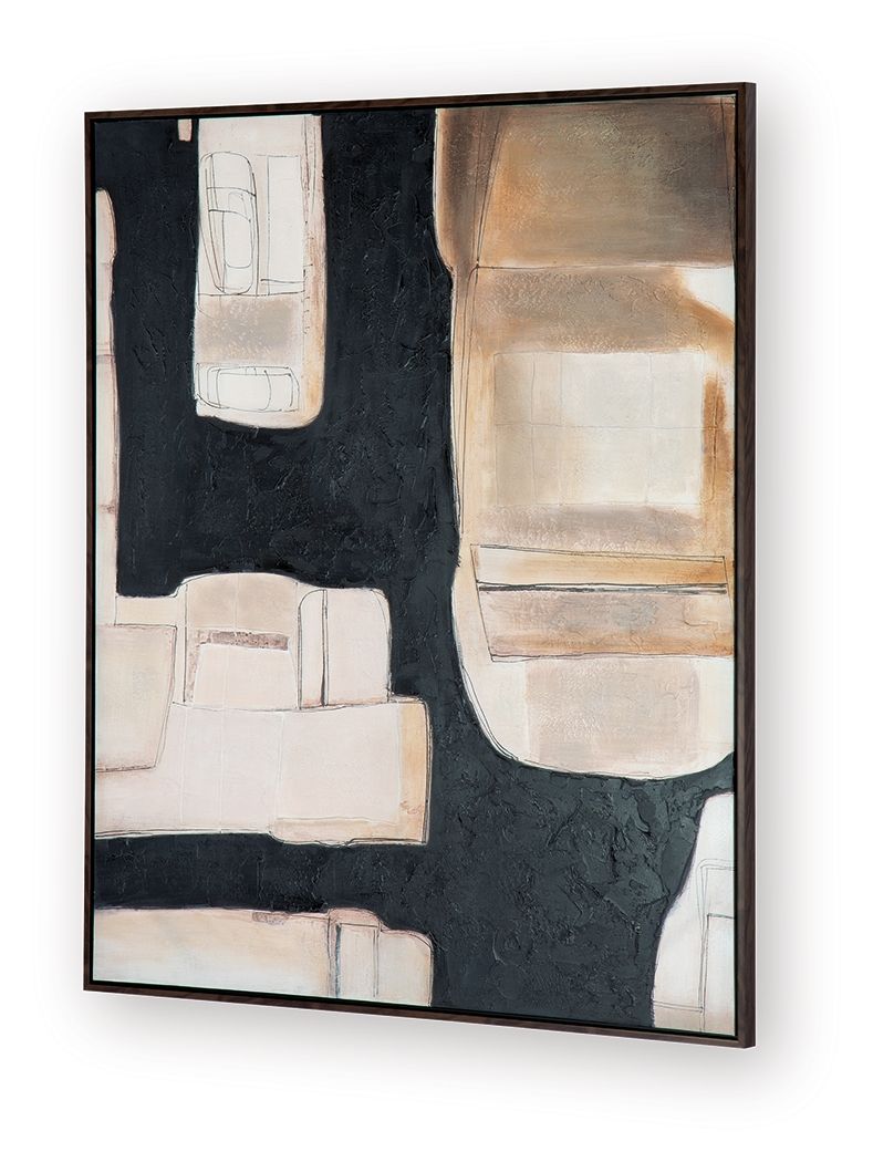 Feyville - Wall Art - Black / Brown / Cream Canvas Art by Signature Design by Ashley® - Walls Furniture & Mattress
