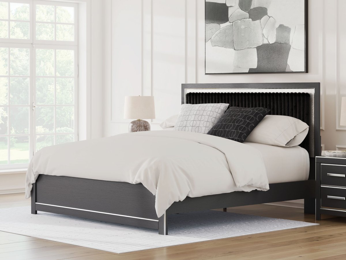 Zuraleus - Upholstered Panel Platform Bed With Roll Slats Panel Beds by Signature Design by Ashley® - Walls Furniture & Mattress