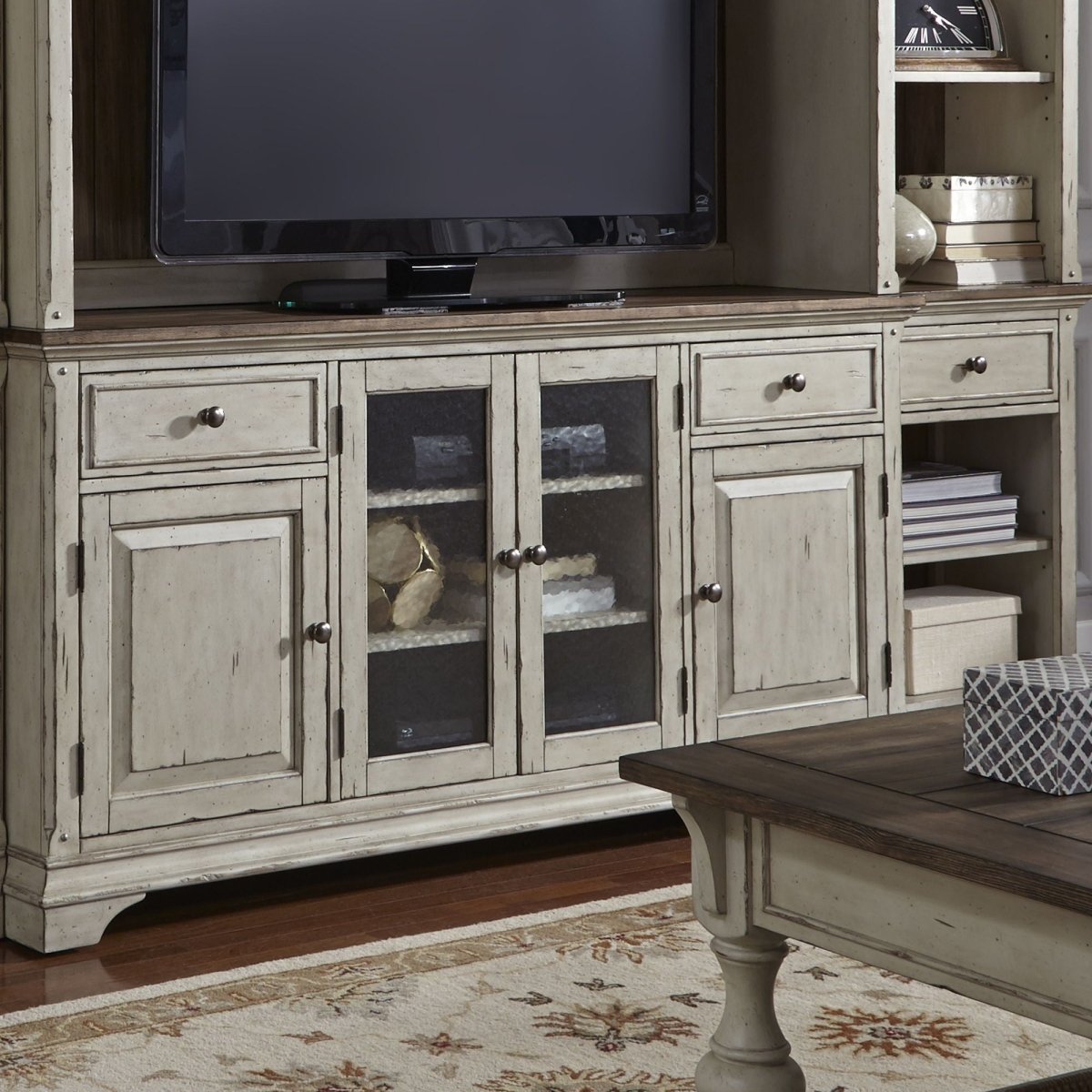 Morgan Creek - Entertainment TV Stand - White TV Stands by Liberty Furniture - Walls Furniture & Mattress