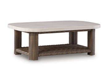 Dolan Creek - Rectangular Cocktail Table - Beige / Brown Coffee Tables by Signature Design by Ashley® - Walls Furniture & Mattress