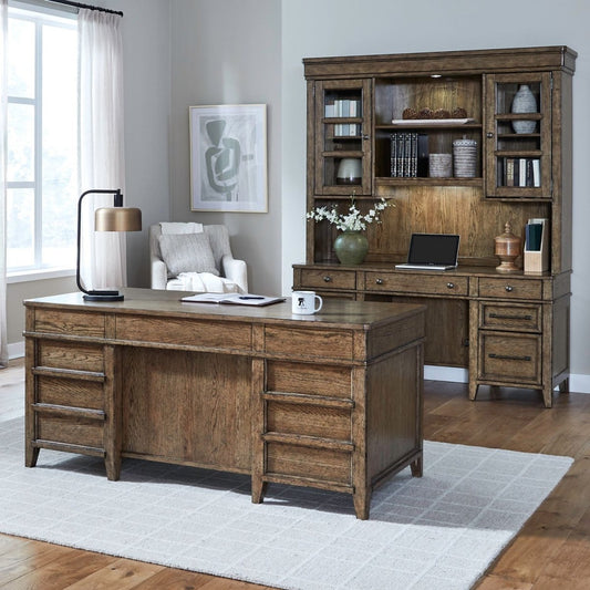 Carolina Park - 2 Piece Bunching Bookcase - Light Brown 2 Piece Home Office Sets by Liberty Furniture - Walls Furniture & Mattress