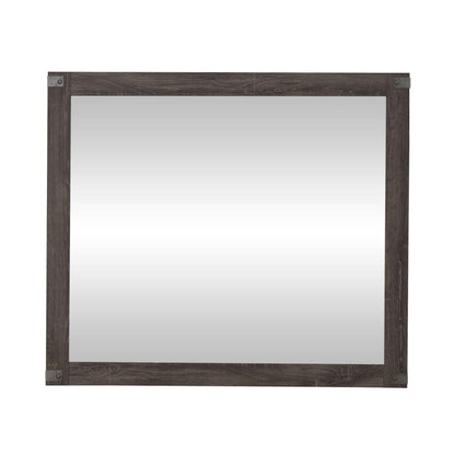 Lakeside Haven - Landscape Mirror - Dark Brown