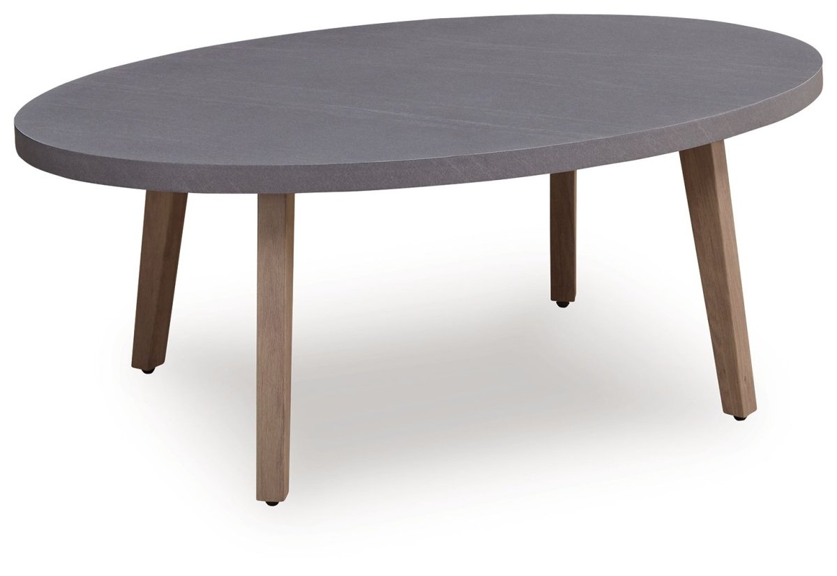 Harmony Headlands - Oval Cocktail Table - Natural / Gray Coffee Tables by Signature Design by Ashley® - Walls Furniture & Mattress