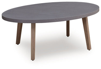 Harmony Headlands - Oval Cocktail Table - Natural / Gray Coffee Tables by Signature Design by Ashley® - Walls Furniture & Mattress