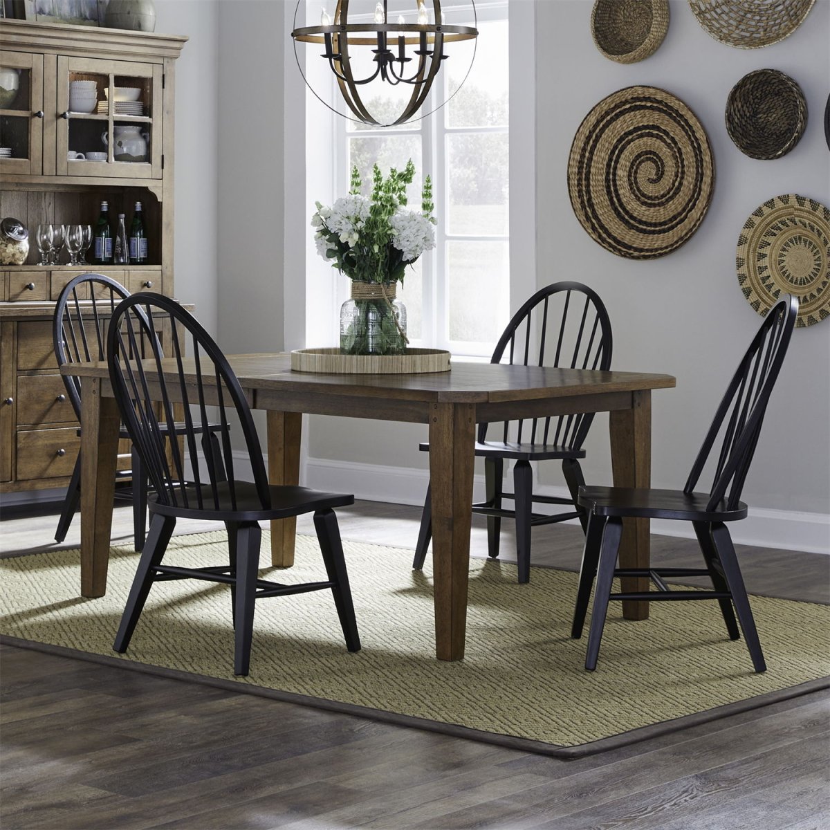 Hearthstone Ridge - Rectangular Table Set 5 Piece Dining Room Sets by Liberty Furniture - Walls Furniture & Mattress