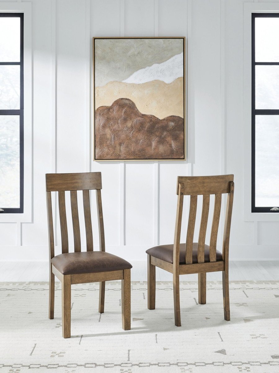 Urbinforte - Dining Upholstered Side Chair (Set of 2) - Light Brown Chair Sets by Signature Design by Ashley® - Walls Furniture & Mattress