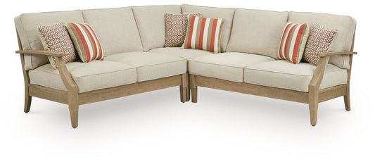 Clare View - Outdoor Sectional Stationary Sectionals by Signature Design by Ashley® - Walls Furniture & Mattress