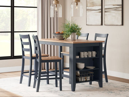 Gesthaven - Rectangular Dining Room Counter Set 5 Piece Dining Room Sets by Signature Design by Ashley® - Walls Furniture & Mattress