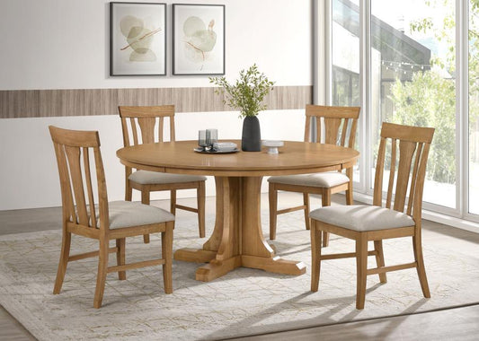 Hartville - Round Dining Table Set 5 Piece Dining Room Sets by Coaster Fine Furniture - Walls Furniture & Mattress