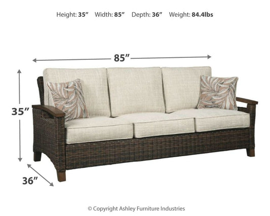 Paradise Trail - Sofa with Cushion - Medium Brown Sofas by Signature Design by Ashley® - Walls Furniture & Mattress