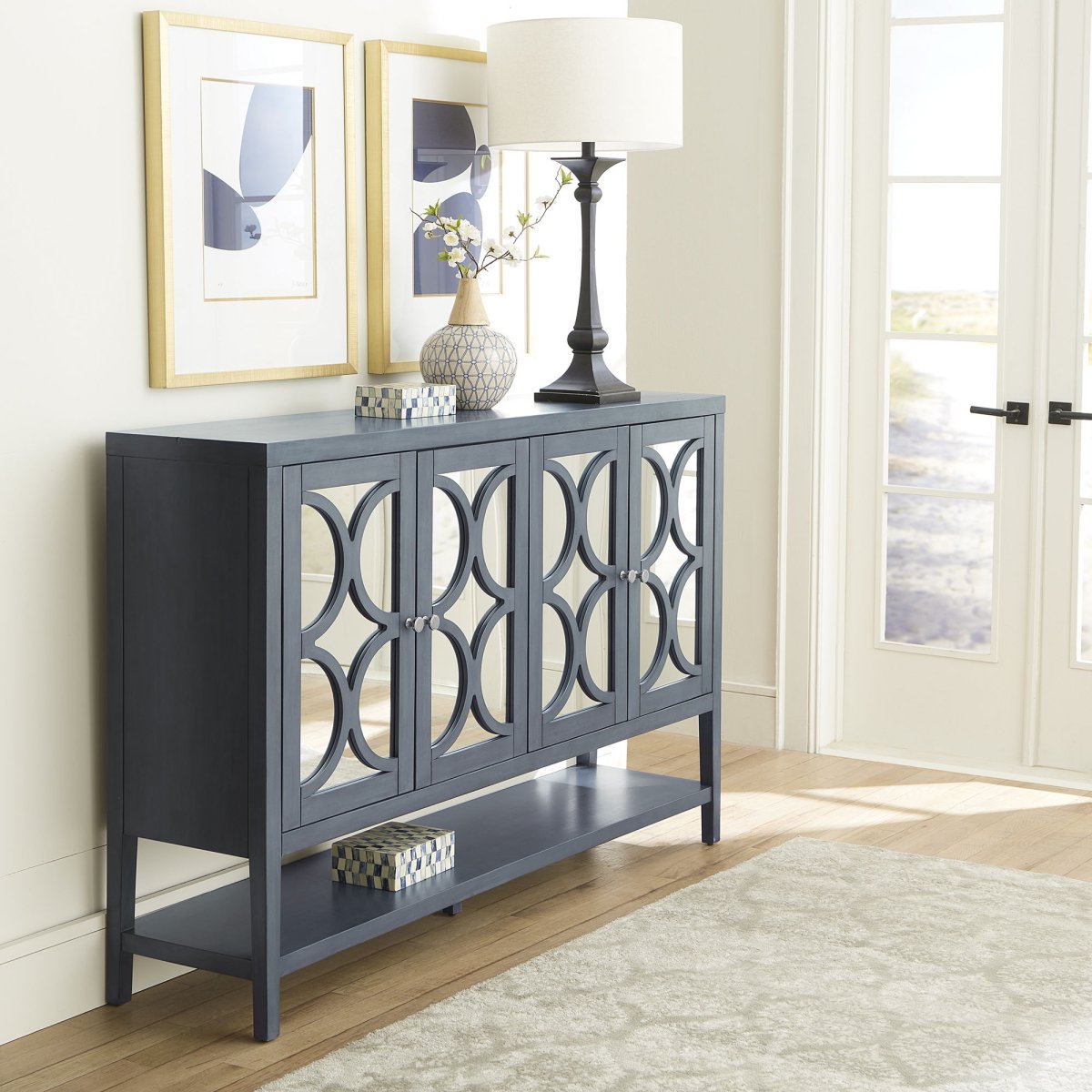 Circle View - Four Door Accent Cabinet - Blue Accent Cabinets by Liberty Furniture - Walls Furniture & Mattress