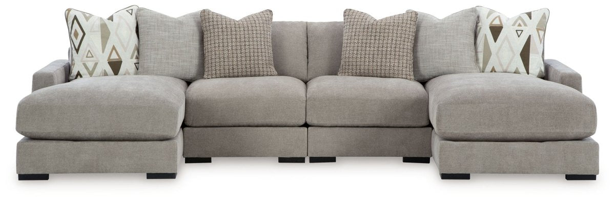 Aslan Court - Sectional With Ottoman Set 5 Piece Living Room Sets by Benchcraft® - Walls Furniture & Mattress