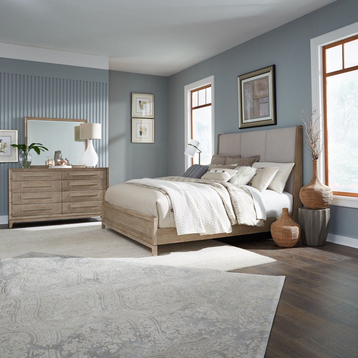 Brentwood - Upholstered Bed Upholstered Beds by Liberty Furniture - Walls Furniture & Mattress
