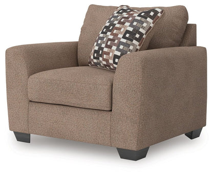 Triston - Peaks - Suede - Chair And A Half Arm Chairs by Benchcraft® - Walls Furniture & Mattress