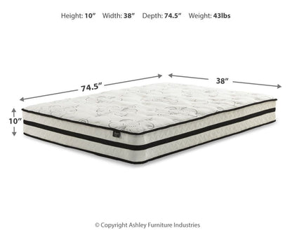 Chime 10 Inch Hybrid - Medium Hybrid Mattress Hybrid Mattresses by Sierra Sleep® by Ashley - Walls Furniture & Mattress