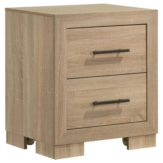 Arielle - 2 - Drawer Bedroom Nightstand With Casters - Light Oak Accent Nightstands by Coaster Fine Furniture - Walls Furniture & Mattress