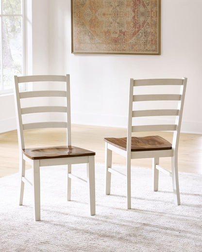 Brinfern - Dining Room Side Chair (Set of 2) - Brown / Antique White Chair Sets by Signature Design by Ashley® - Walls Furniture & Mattress