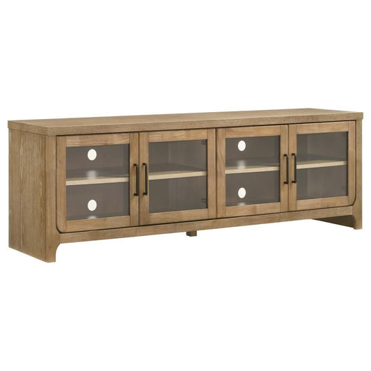 Brenham - 79" 4 - Door TV Stand Media Console - Washed Oak TV Stands by Coaster Fine Furniture - Walls Furniture & Mattress