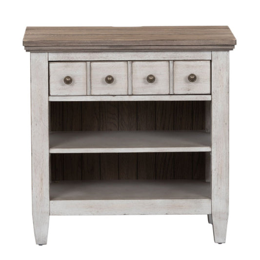Heartland - 1 Drawer Nightstand With Charging Station - White Nightstands w/ Charging Stations by Liberty Furniture - Walls Furniture & Mattress
