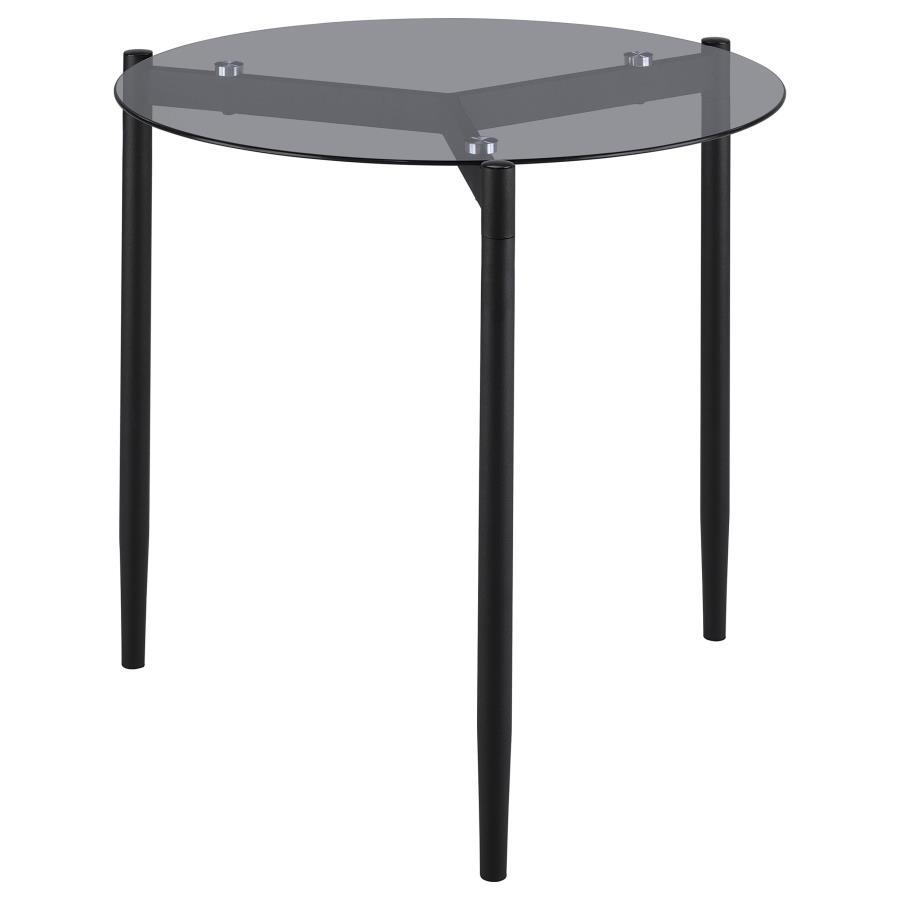 Rosalie - Round Smoked Glass Top Table End Tables by CoasterEveryday - Walls Furniture & Mattress