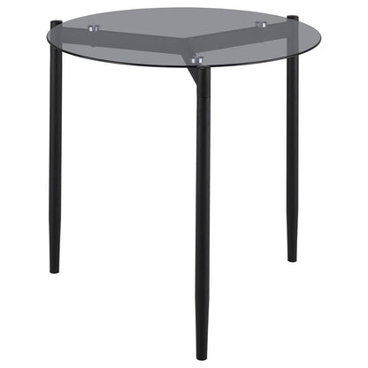 Rosalie - Round Smoked Glass Top Table End Tables by CoasterEveryday - Walls Furniture & Mattress
