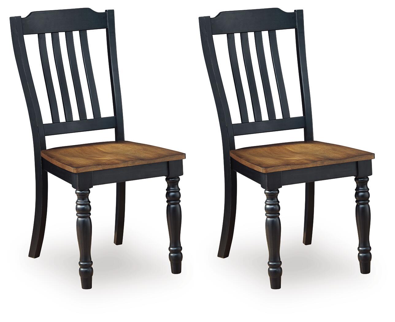 Clorazi - Dining Room Side Chair (Set of 2) - Black / Brown Chair Sets by Signature Design by Ashley® - Walls Furniture & Mattress