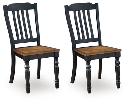 Clorazi - Dining Room Side Chair (Set of 2) - Black / Brown Chair Sets by Signature Design by Ashley® - Walls Furniture & Mattress