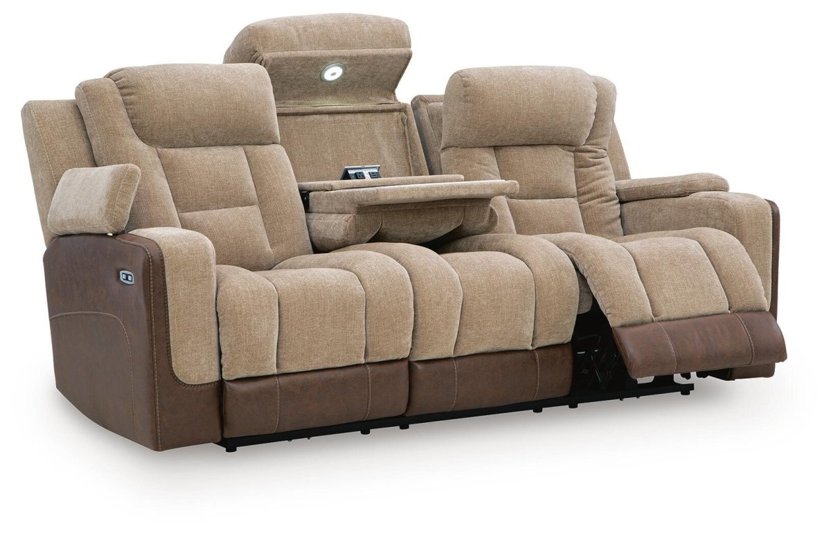 Mixed Motion - Power Reclining Sofa With Adjustable Headrest Reclining Sofas by Signature Design by Ashley® - Walls Furniture & Mattress