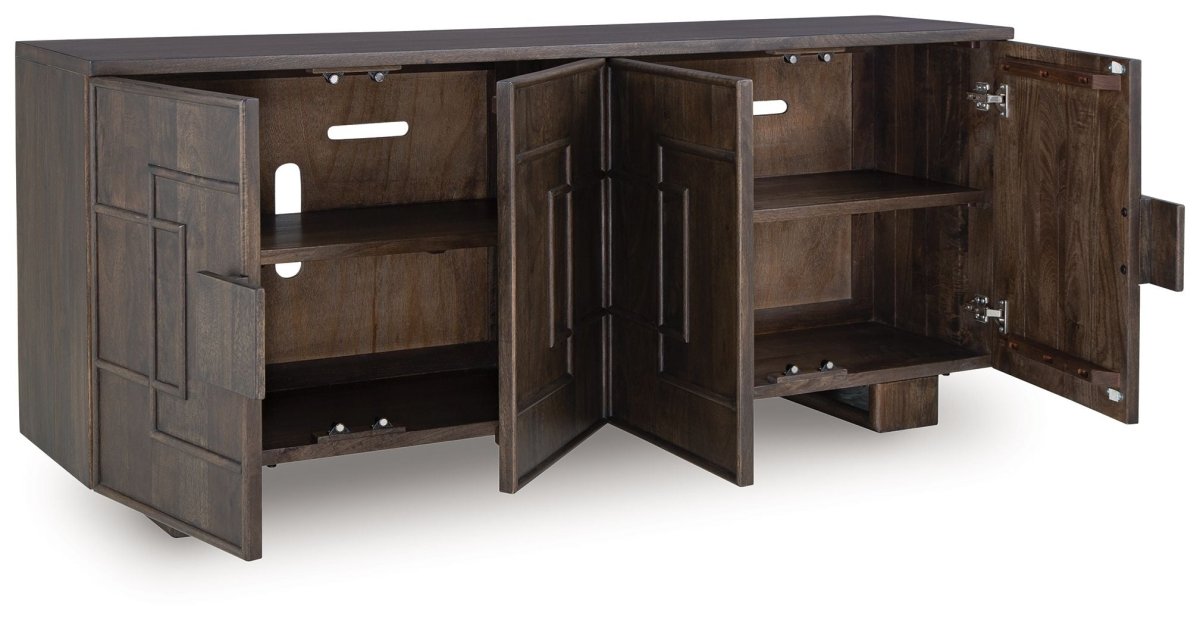 Cato - Dark Brown - Accent Cabinet Accent Cabinets by Signature Design by Ashley® - Walls Furniture & Mattress