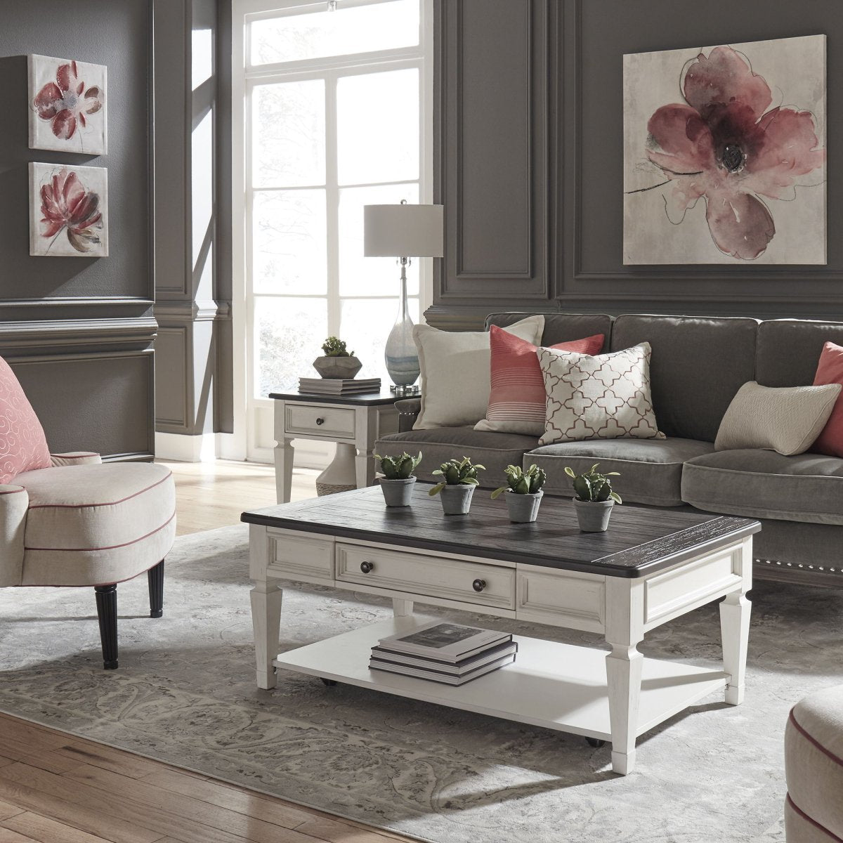 Allyson Park - 3 Piece Table Set - White Table Sets by Liberty Furniture - Walls Furniture & Mattress