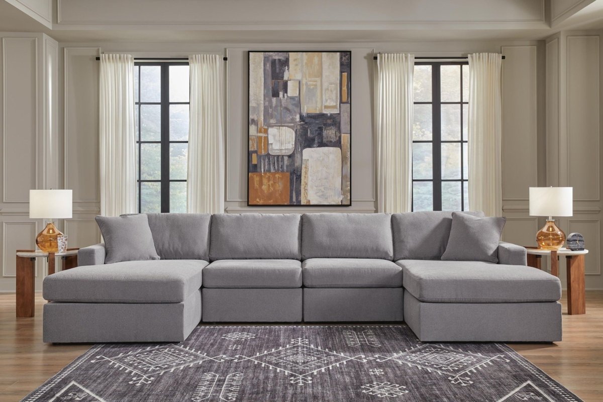 Modmax - Sectional - Granite Stationary Sectionals by Signature Design by Ashley® - Walls Furniture & Mattress