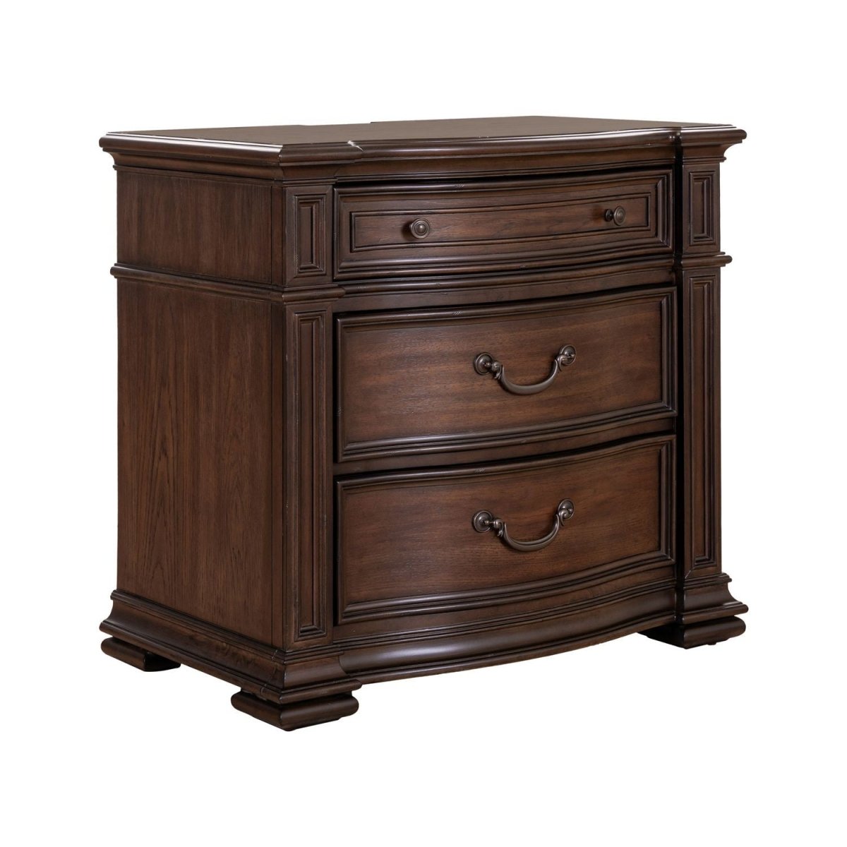 Provence Park - Bedside Chest With Charging Station - Brown Bedside Chests by Liberty Furniture - Walls Furniture & Mattress