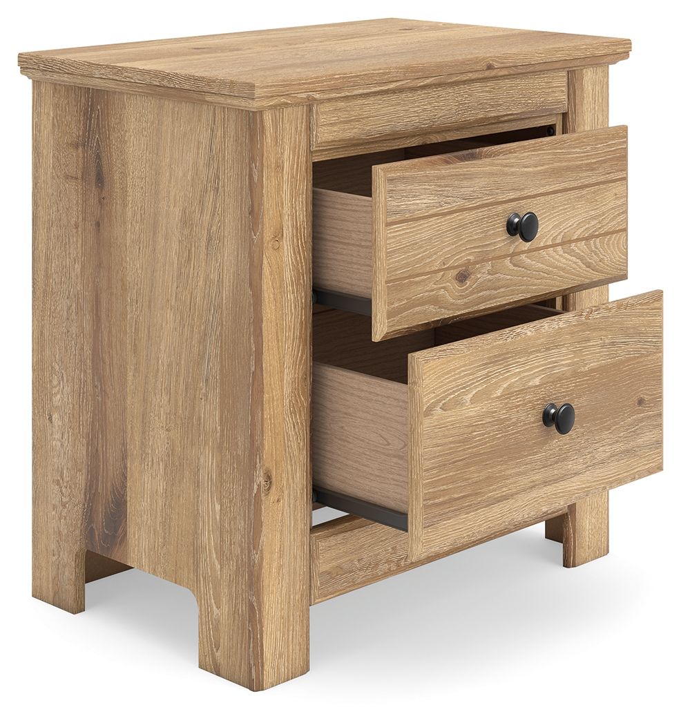 Makidern - Two Drawer Night Stand Nightstands w/ Charging Stations by Signature Design by Ashley® - Walls Furniture & Mattress