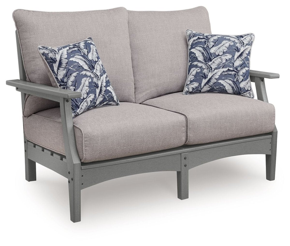 Cove Beach - Loveseat With Cushion - Gray Loveseats by Signature Design by Ashley® - Walls Furniture & Mattress