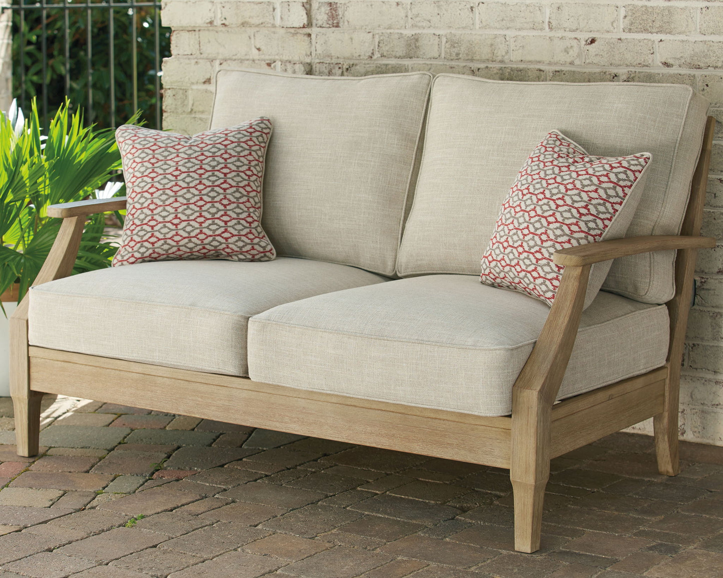 Clare View - Beige - Loveseat w/Cushion