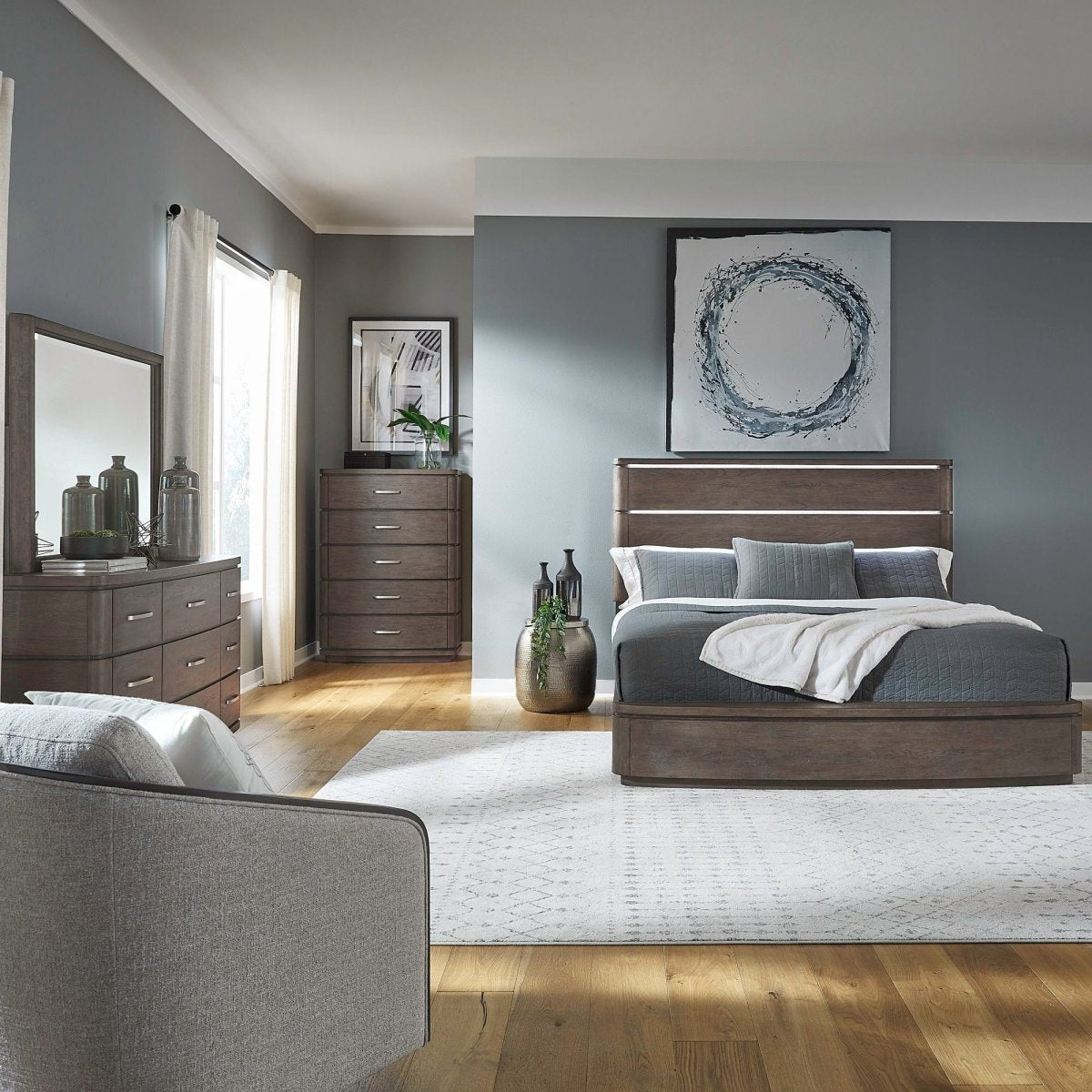 Cascade Falls - 5 Drawer Chest - Satin Espresso Accent Chests by Liberty Furniture - Walls Furniture & Mattress