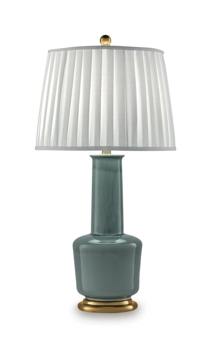 Webbington - Ceramic Table Lamp - Teal / Gold Finish Table Lamps by Signature Design by Ashley® - Walls Furniture & Mattress