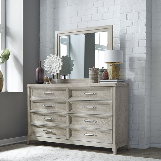 Belmar - Dresser & Mirror - Washed Taupe Dresser & Mirror by Liberty Furniture - Walls Furniture & Mattress