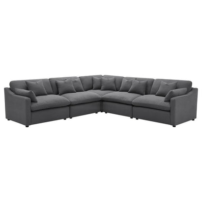 Hobson - Upholstered Modular Sectional Sofa Stationary Sectionals by Coaster Fine Furniture - Walls Furniture & Mattress