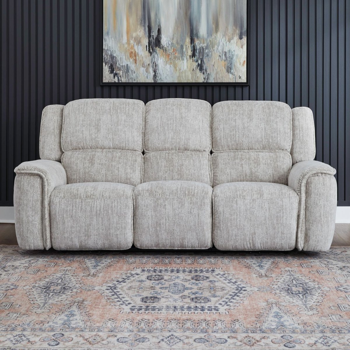 Clayton - Sofa P3 & ZG - Galactic Parchment Reclining Sofas by Liberty Furniture - Walls Furniture & Mattress