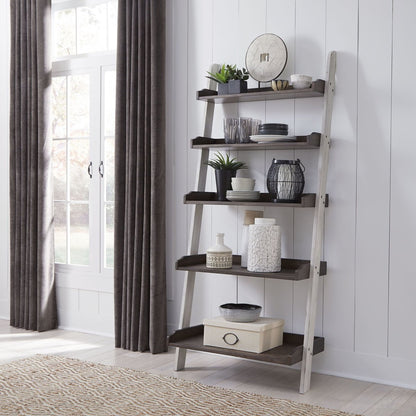 Farmhouse - Leaning Bookcase - White Standard Bookcases by Liberty Furniture - Walls Furniture & Mattress