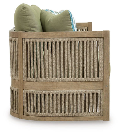 Serena Shores - Beige / Green - Sofa With Cushion Sofas by Signature Design by Ashley® - Walls Furniture & Mattress