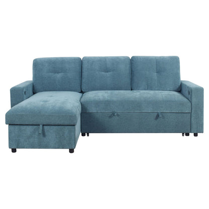 Greer - 2 Pieces LAF Sofa/Chaise - Green Sleeper Sectionals by New Classic - Walls Furniture & Mattress